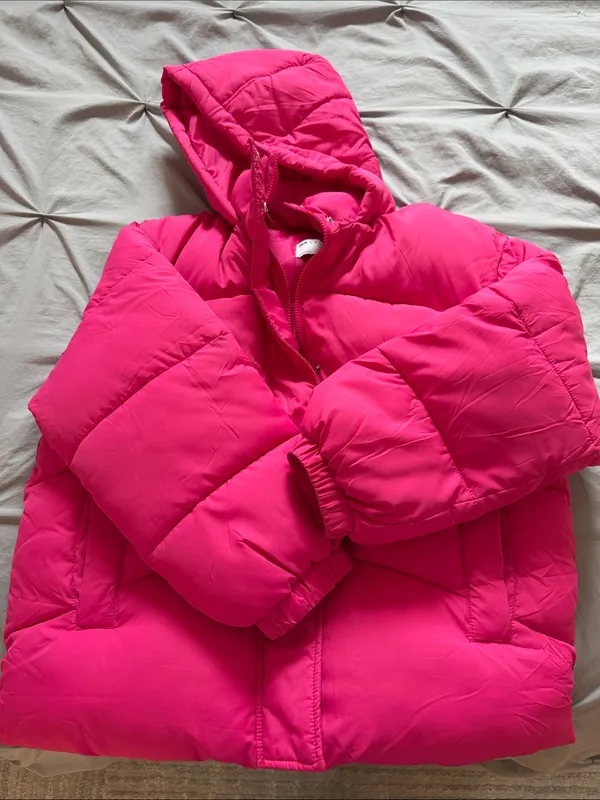 ASOS Hooded Puffer Jacket - Hot Pink - Image 2