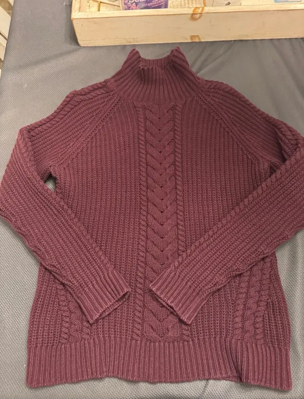 Lululemon Size 4 Bring The Cozy Turtleneck Sweater Dark Adobe Burgundy - Image 3