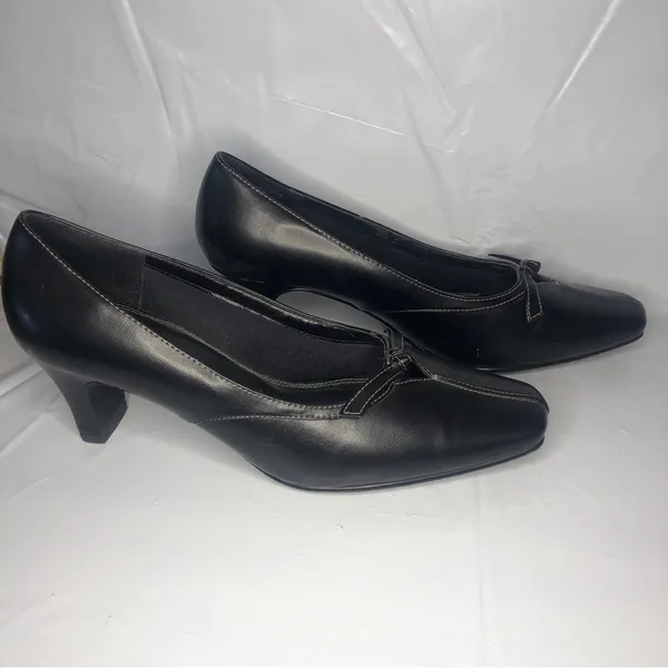 Hush Puppies Soft Style Lea Counter Pocket 2.5 Inch Heel Pump Shoes Square Toe 8 - Image 11
