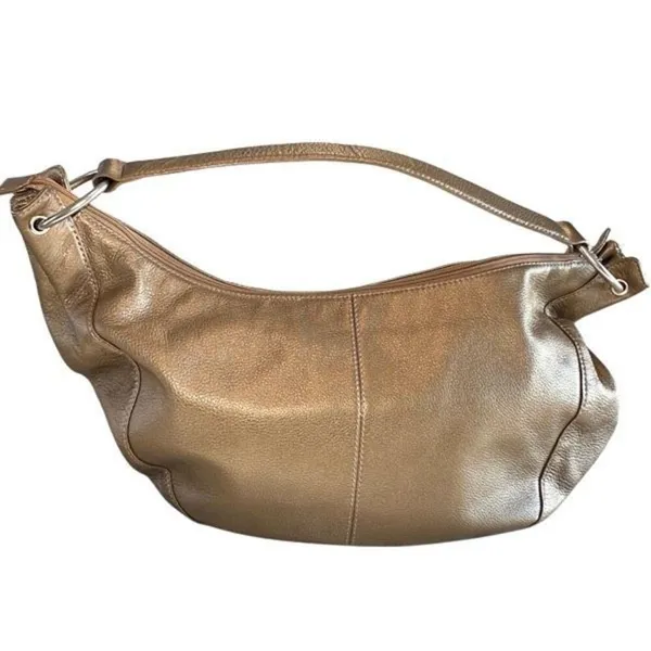 HOBO International Slouch 90s Style Gold Shoulder Bag w/story card Medium‎ - Image 2