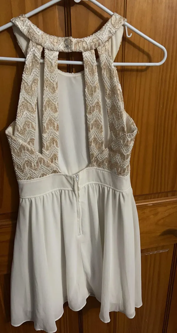 Gold And White Formal Dress - Image 2