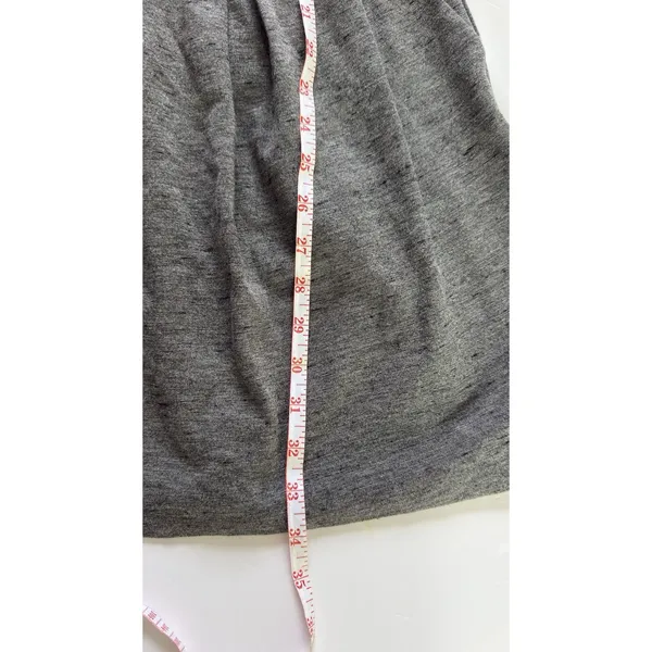 Wilfred Aritzia Womens Gray Knit Mini Dress Size 8 Pleated Long Sleeve Fit Flare - Image 9