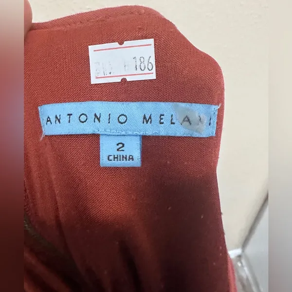 Antonio Melani Dress Size‎ 2 Burnt Orange Embellished Career Cocktail - Image 4