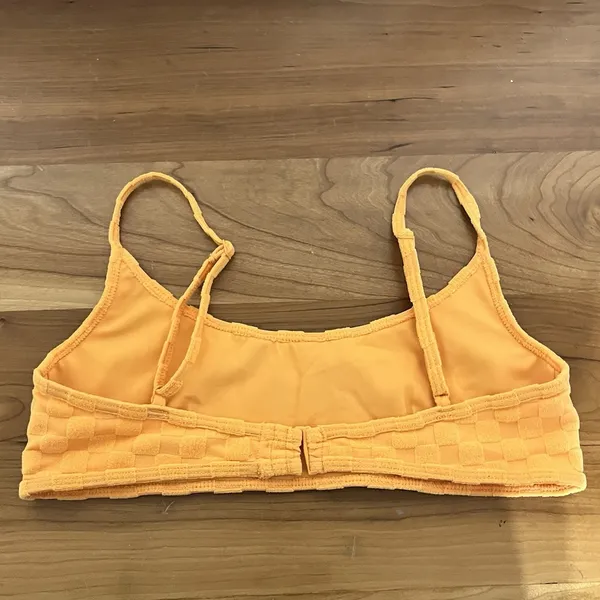 Pacsun Women's Positano‎ Terry Tank Bikini Top Yellow Orange Color Size Small - Image 3