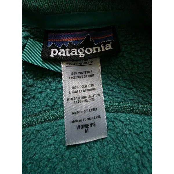 Patagonia Vest Womens Medium Green Better Sweater Fleece Full Zip Outdoor Warm - Image 6
