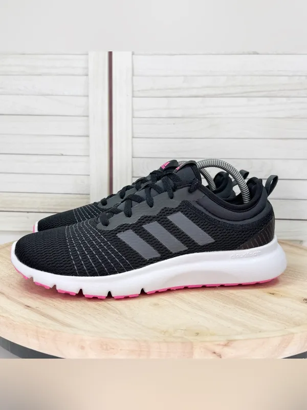 Adidas FluidUp Knit Running Shoe Sneakers Black Pink White Women Size 9.5 H02007 - Image 3