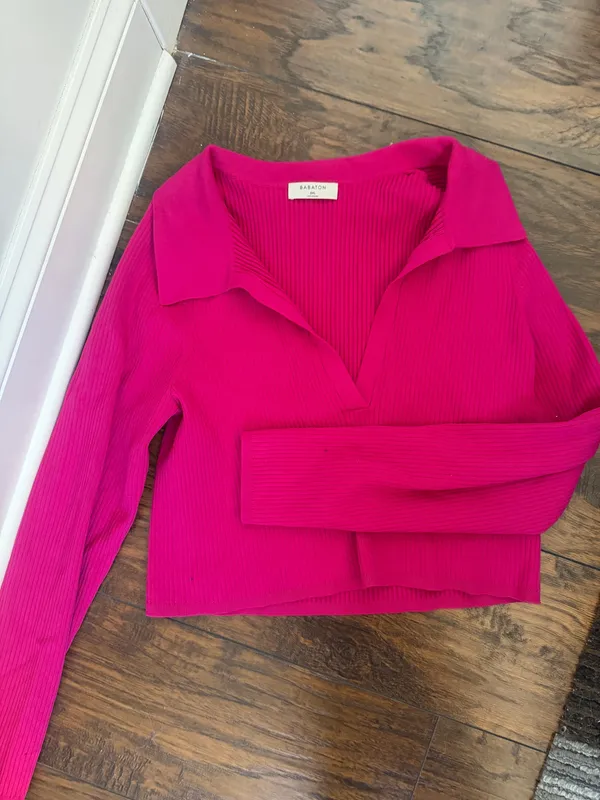 Aritzia Bavarian Long Sleeve Collared Crop - Image 2