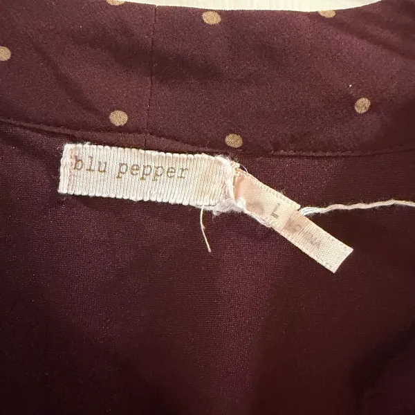 Blu Pepper Burgundy Long Sleeve Dress - Image 2
