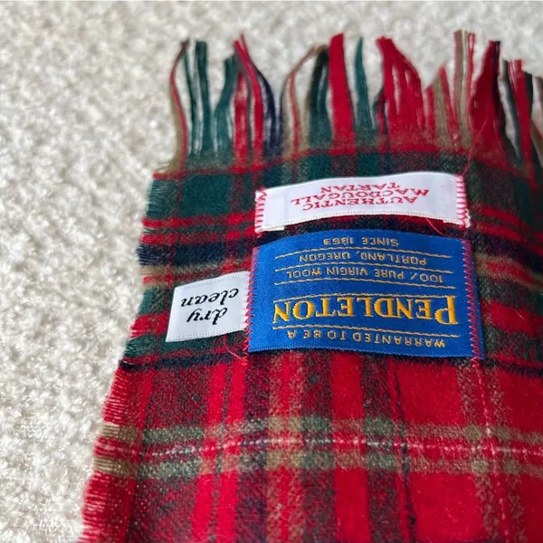 Pendleton Vintage‎ Women’s 100% Wool Authentic Macdougal Tartan Plaid Scarf - Image 8