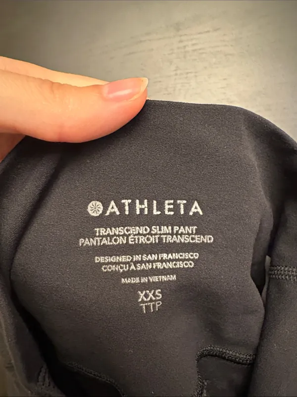 Athleta Transcend Slim Pant XXS Black High Rise Yoga Flare Leggings Active 807 - Image 5