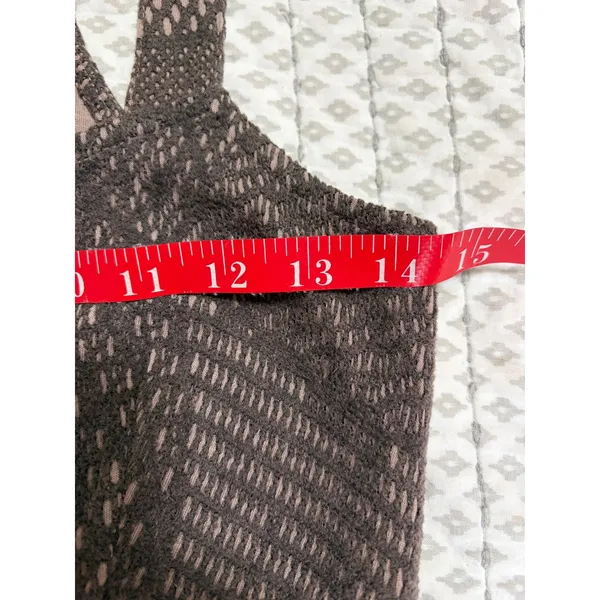Free People Brown Geometric‎ Textured Racerback Mini Dress XS TP Sleeveless Boho - Image 5