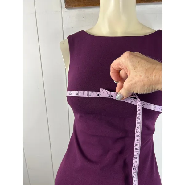 Vince Camuto Ruffle Front Sleeveless Maxi Dress Gown Plum New Size 2 NWOT - Image 8