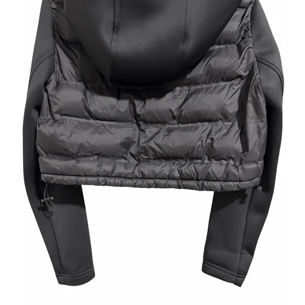 ZARA‎ Cropped Puffer Hooded Lightweight Jacket Black Women's Size Medium - Image 6