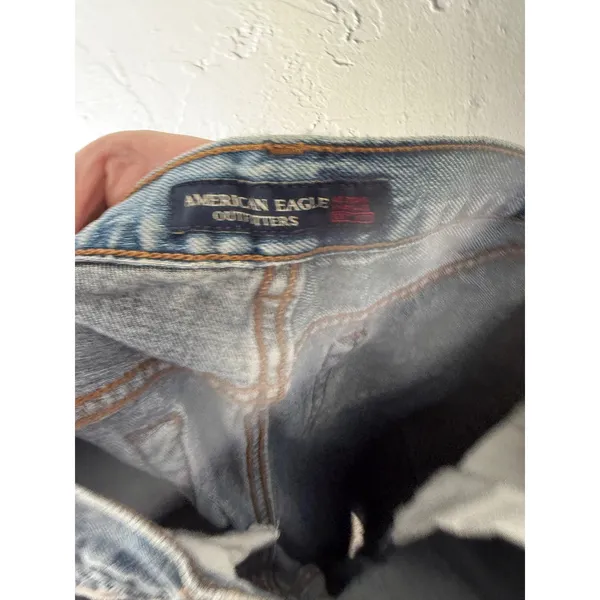American Eagle Outfitters Vintage Y2k‎ Baggy Jeans Light Wash Bootcut Size 10 - Image 8