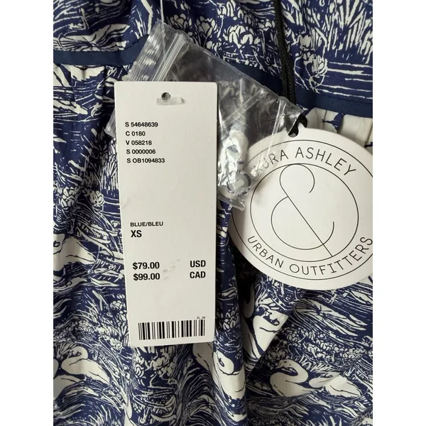 Urban Outfitters x Laura Ashley Bella Tiered Dress Swan Coquette Boho Womens Xs - Image 7