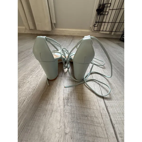 Allegra K 8.5 baby blue block heels - Image 5