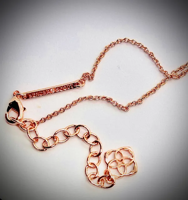 Kendra Scott Rose Gold Necklace Heart Drusy - Image 3