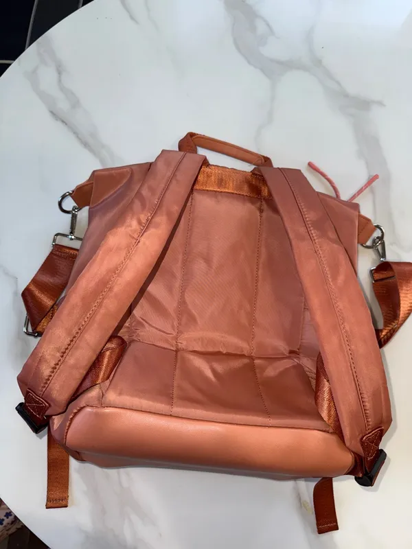 Urban Originals Coral Satin Backpack with Multiple Zips - Image 8