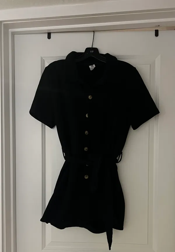 VICI Black Button Romper - Image 4