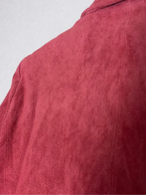 NWT BlankNYC Suede 100% Leather Double Breasted Blazer S Stolen Kiss Red - Image 9