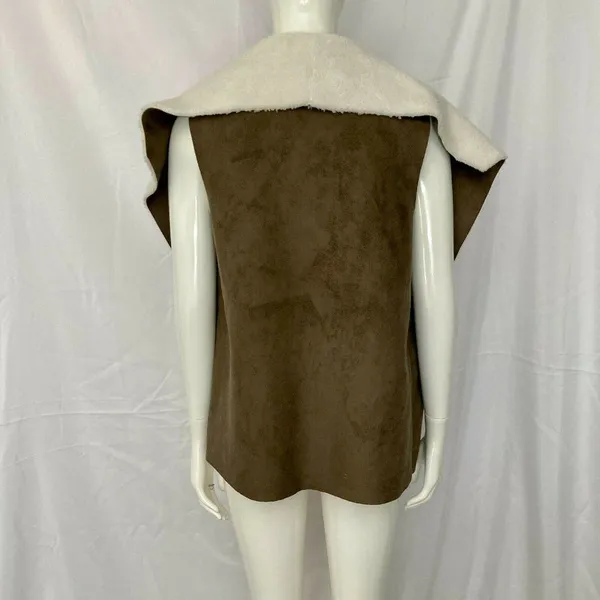 Susina NWT Open Front Vest Faux Shearling &‎ Suede Small - Image 2