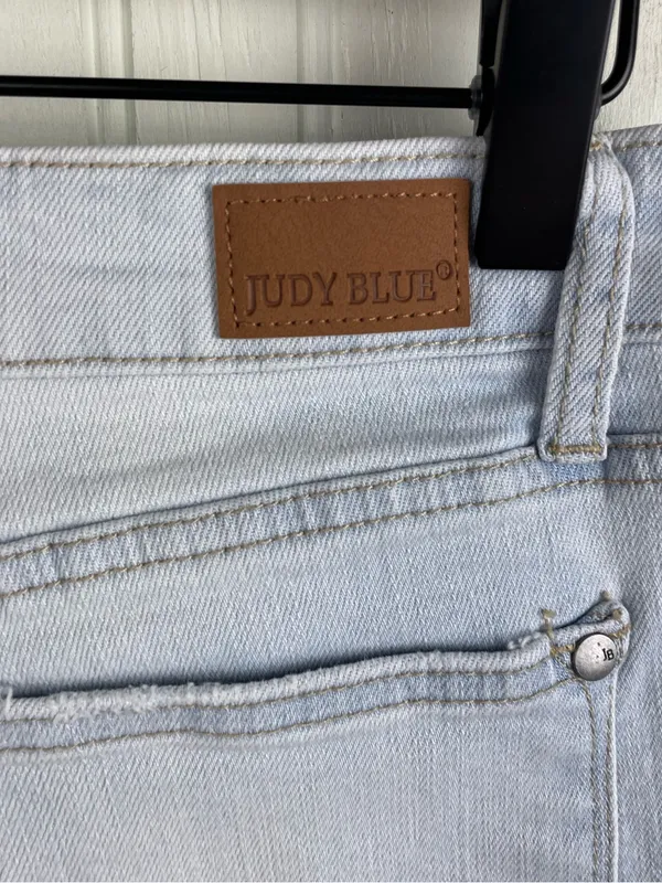 Judy Blue Katie Skinny Fit Capri Jeans Size 7/28 Vintage Wash Light Blue Denim - Image 13