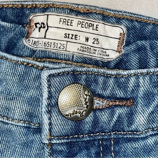 Free People Irreplaceable Distressed Jean Shorts - Image 7
