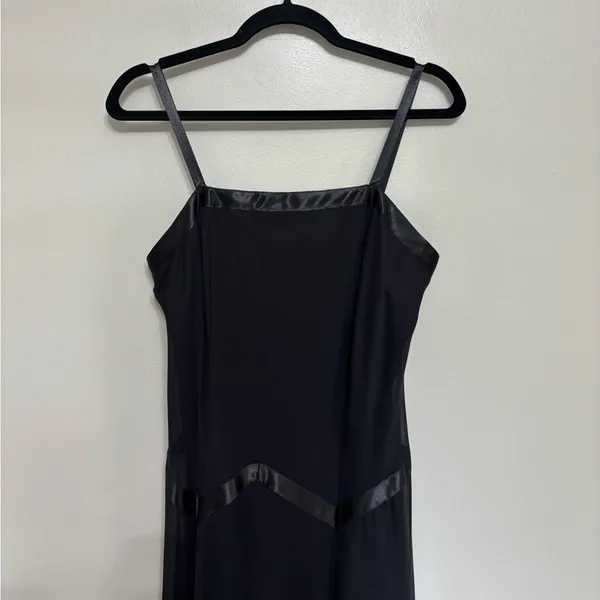 NEW Vintage Y2K Witchy Whimsigoth Mesh Ribbon Drop Waist Midi Dress - Size 6 - Image 3