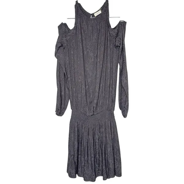 Ramy Brooke Lauren Cold Shoulder Snake Print Mini Dress Women's Gray Size Small - Image 2
