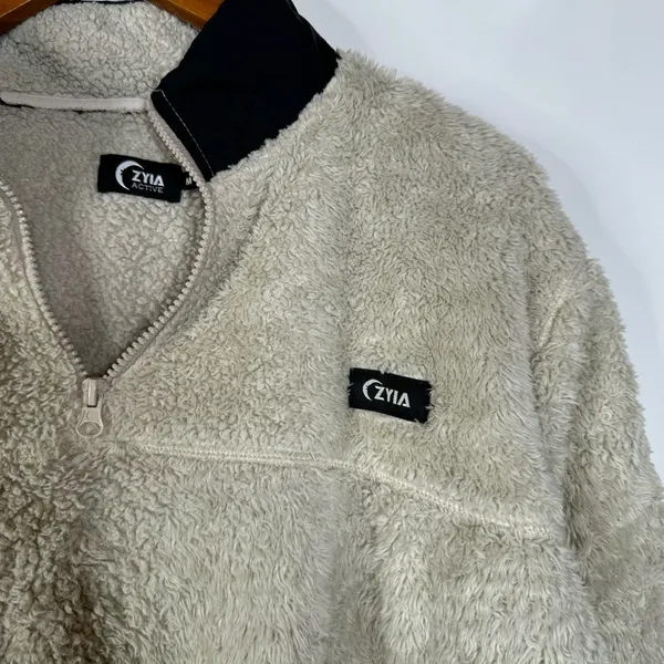 Zyia Active Sherpa 1/4 Zip Fleece Sweatshirt Size‎ Medium - Image 4