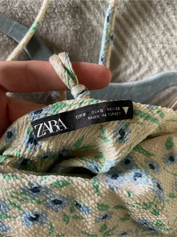 Zara Bohemian Daisy Floral Flowy Tunic Cami Tops Small - Image 4