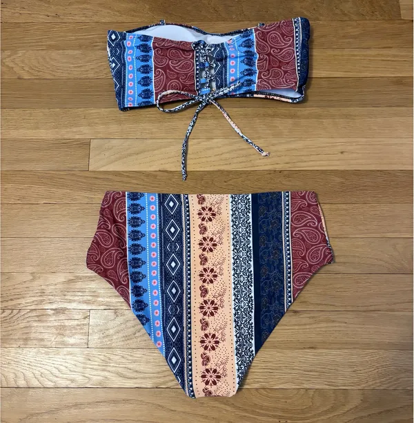 Shein Bandeau Bikini Set - Image 2