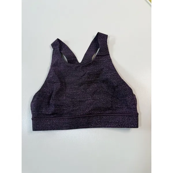 Lululemon Fast Free Bra Size 10 - M Salt Dark Mystic Black - Image 3