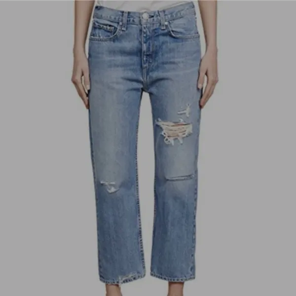 Rag‎ & Bone Distressed Boy Jean in Hel Blue Size 25 - Image 10