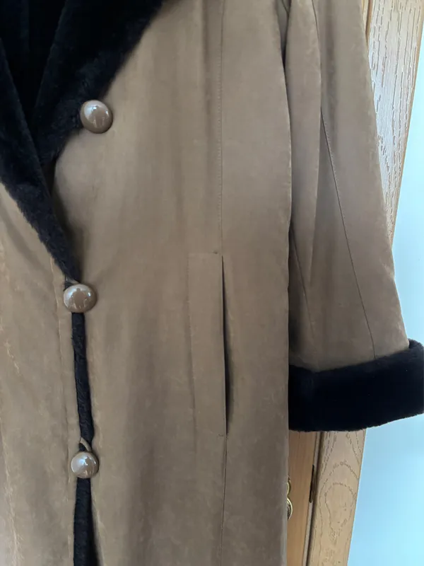 Vintage Full Length Faux Fur Coat – UD (Utex) Design – Size 8 - Image 7