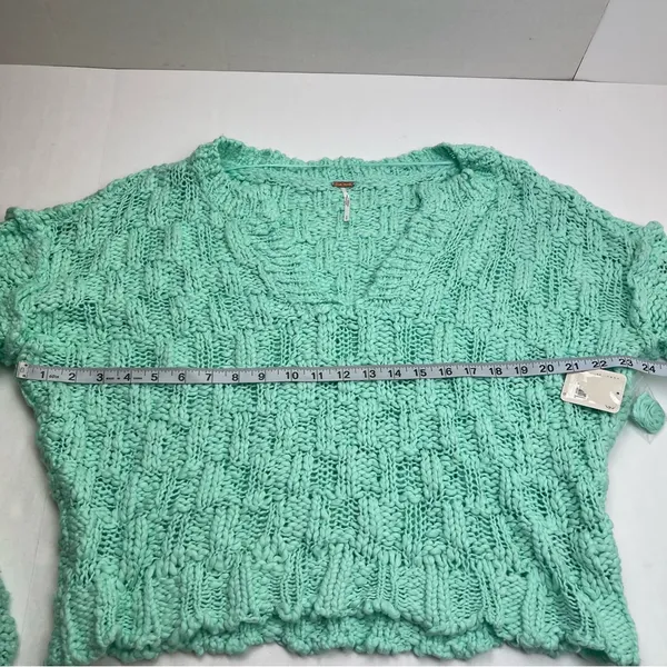 Free People Josephine Pullover Frozen Melon Sweater Green‎ Womens Size Small NEW - Image 9