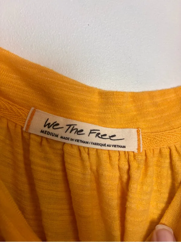 Free People We the Free Yellow Good For You Square Neckline Sleeveless Tank Top - Image 7