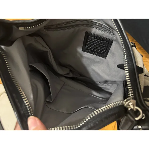 Coach Legacy Signature C Duffle Hobo Bag Tote Purse Black logo shoulder bag - Image 5