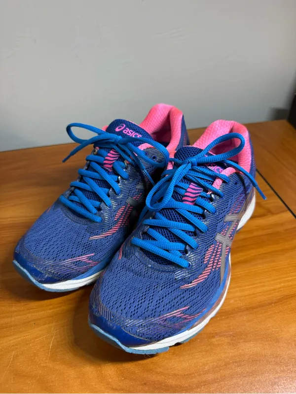 Asics‎ Gel Ziruss Women’s Running Shoes Blue Pink Comfort Athletic Size 9 T7J6N - Image 2