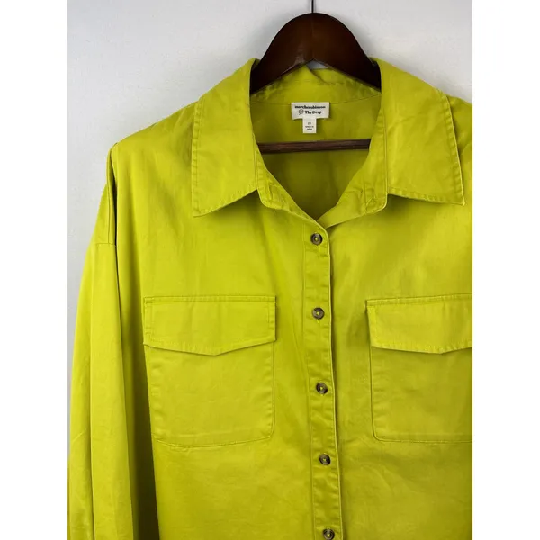 Women’s Marche Robinson The Drop 2X Green Button Up Drszs - Image 2