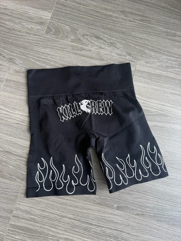Kill Crew SEAMLESS FLAMES BIKER SHORTS - Image 4