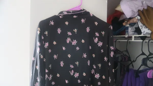 Victoria's Secret heavenly by victoria pj's nightgown floral flowers in black, pink and green size large. - Image 7
