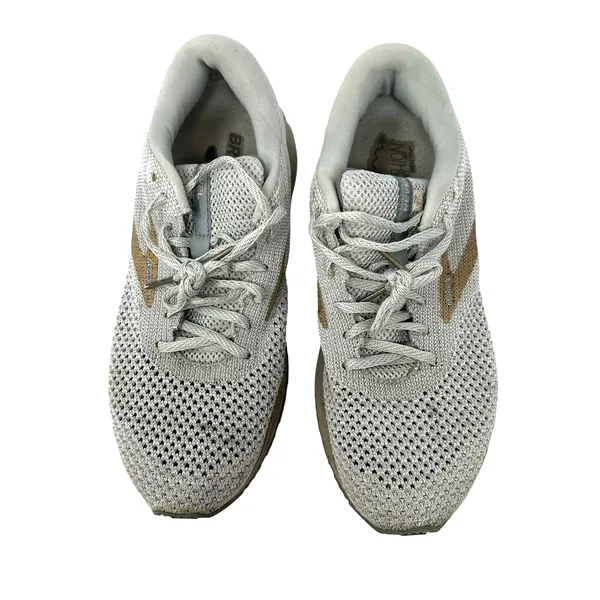 Brooks Size 11 Sneaker Silver White Mesh Revel 2 Running Lace‎ Up Athleticwear - Image 2