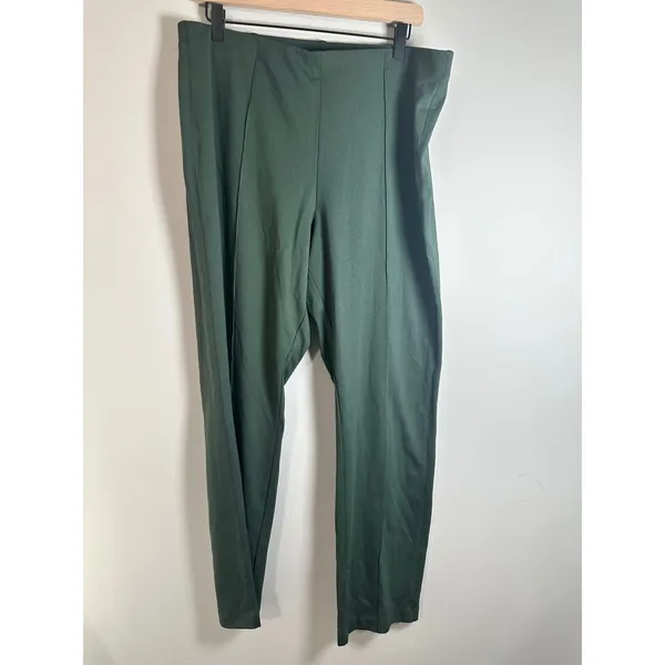 Banana Republic Womens Green Ponte Pant‎ High Rise Seam Front Slim XL NWT - Image 2