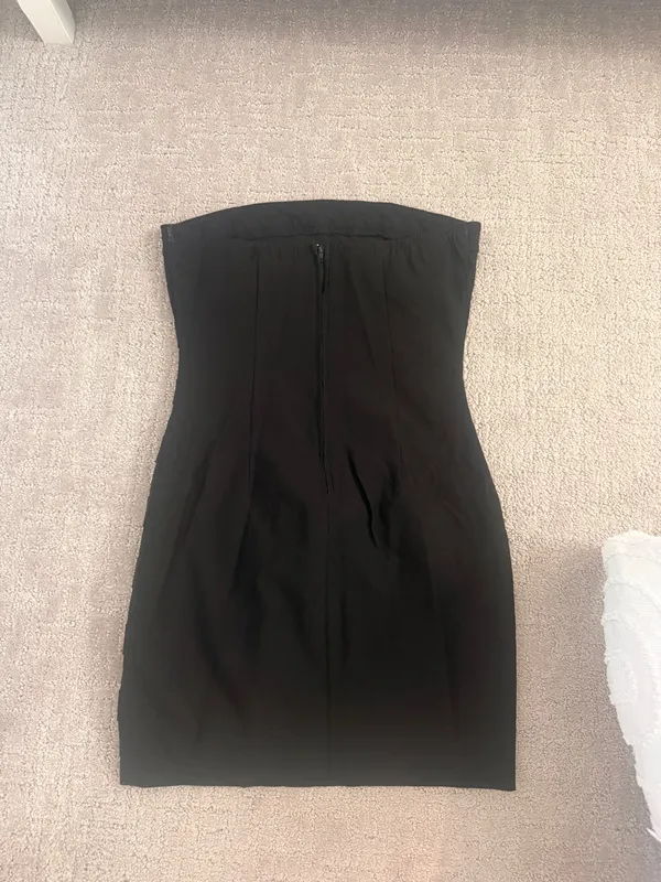 Black Mini Bandage Dress Size M - Image 2