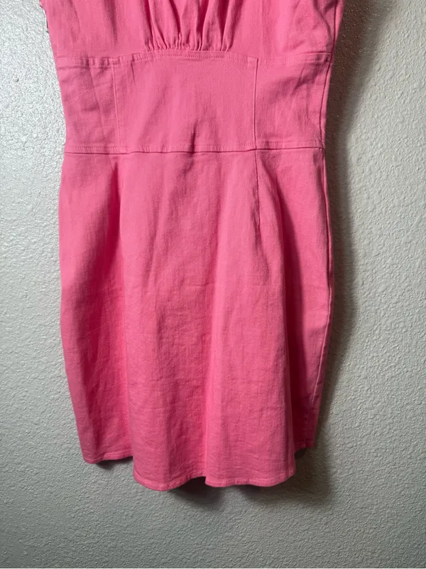 Saints & Secrets NWT Hot Pink Sleeveless Button Front Mini Dress‎ Size S AU 8 - Image 7