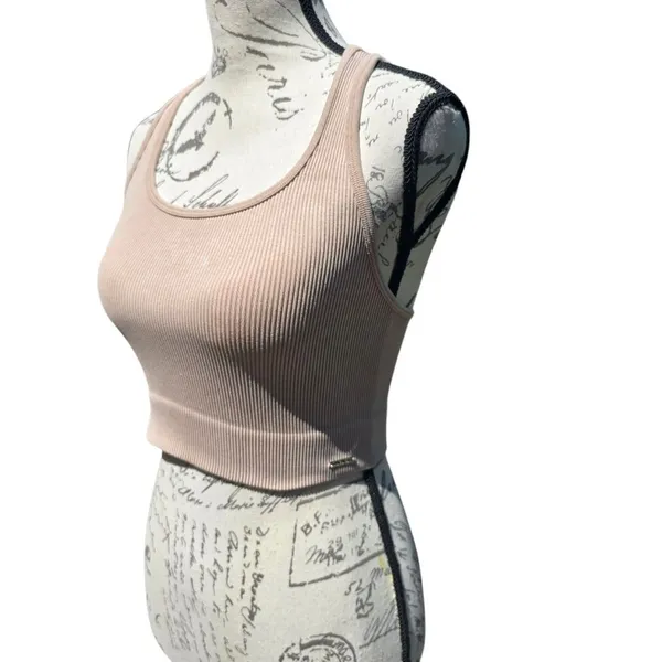 Savage X Fenty Seamless‎ Sport Racerback Tank in Washed Doe Eyed Beige Small - Image 4