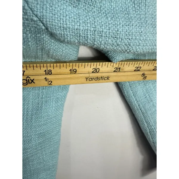 Abercrombie Fitch Light Blue Textured Cropped Blazer‎ Jacket Womens Size Small - Image 7