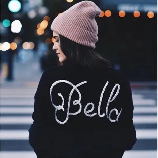 WILDFOX Couture Dinner Party‎ Ciao Bella Black White Embroidered Sweater Small - Image 8