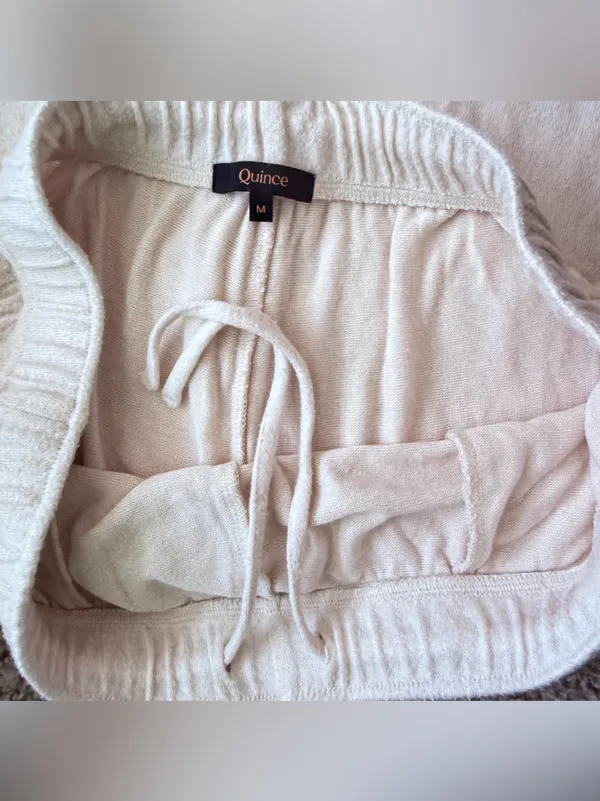 Quince Brushed Lounge Pants Medium Ecovero Knit Soft Cozy Minimalist - Image 4